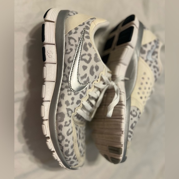 Nike Women's Leopard Print Sneakers with Silver Accents - Picture 1 of 5